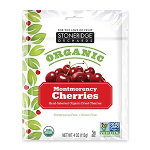 Anh Đào Montmorency Sấy Khô Hữu Cơ, Organic Montmorency Cherries, 4 oz (113g) - STONERIDGE ORCHARDS