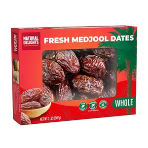 Chà Là Mỹ Nguyên Trái, Whole Medjool Dates, 2.2 lbs (1kg) - NATURAL DELIGHTS