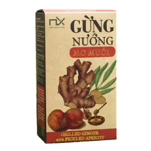 Gừng Nướng Mơ Muối, Grilled Ginger with Pickled Apricot (80g) - NAM XANH