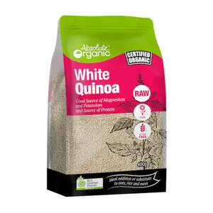 Hạt Diêm Mạch Trắng Hữu Cơ, Organic Raw White Quinoa (400g) - ABSOLUTE ORGANIC