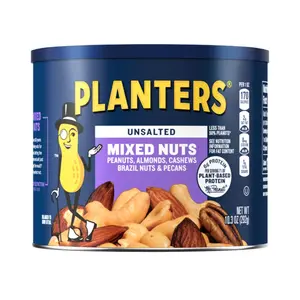 Hạt Hỗn Hợp Không Muối, Unsalted Mixed Nuts, 10.3 oz (292g) - PLANTERS