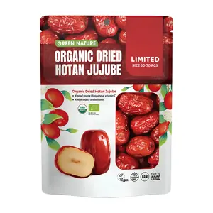 Táo Đỏ Hotan Hữu Cơ, Organic Dried Hotan Jujube, Size 60-70 (500g) - GREEN NATURE