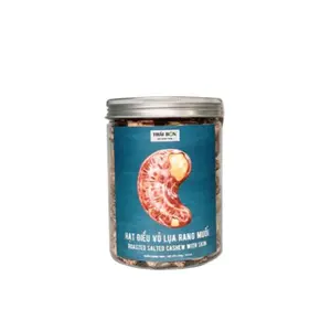 Hạt Điều Vỏ Lụa Rang Muối, Roasted Salted Cashew with Skin, 8.8 oz (250g) - THAI BON