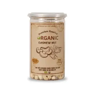 Hạt Điều Lụa Hữu Cơ Rang Muối Cao Cấp, Premium Salted Roasted Organic Cashew Nut (220g) - VIET ORGANIC