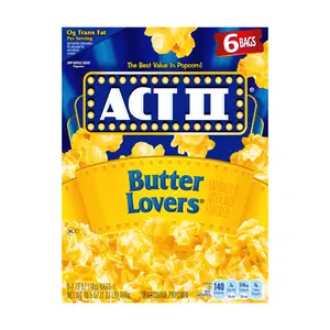 Bắp Rang Bơ, Microwave Popcorn, Butter Lovers, 6 Gói, 16.5 oz (468g) - ACT II