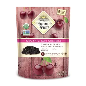 Anh Đào Khô Hữu Cơ, Organic Tart Cherries, 5 Gói, 3.5 oz (100g) - SUNNY FRUIT