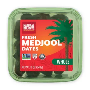 Chà Là Mỹ Nguyên Trái, Whole Fresh Medjool Dates, 12 oz (340g) - NATURAL DELIGHTS