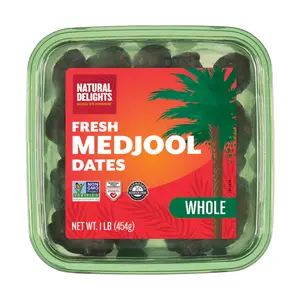 Chà Là Mỹ Nguyên Trái, Whole Fresh Medjool Dates, 1 lb (454g) - NATURAL DELIGHTS