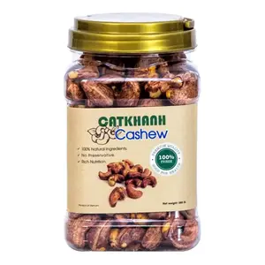Hạt Điều Rang Muối Vỏ Lụa, Salted Roasted Cashew with Skin (380g) - CAT KHANH