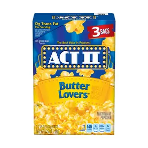 Bắp Rang Bơ, Microwave Popcorn, Butter Lovers, 3 Gói, 8.25 oz (234g) - ACT II