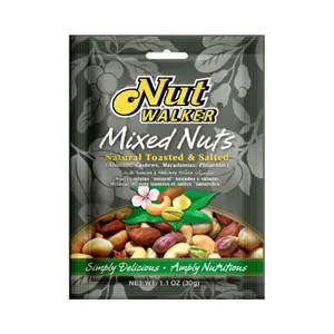 Hỗn Hợp Hạt Rang Muối, Mixed Nuts, Natural Toasted & Salted, 1.05 oz (30g) - NUT WALKER