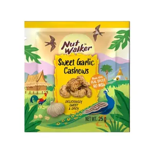 Hạt Điều Tẩm Tỏi Ngọt, Sweet Garlic Cashews (25g) - NUT WALKER