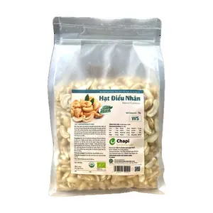 Hạt Điều Nhân Trắng Hữu Cơ Vỡ Đôi, Organic Splitted Kernel Cashews, WS (1kg) - CHAPI