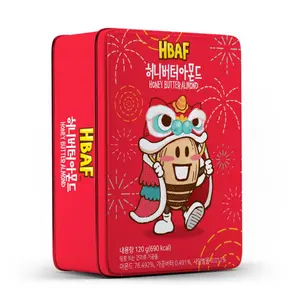 Hạnh Nhân Tẩm Bơ Mật Ong Hộp Thiếc Đỏ, Honey Butter Almond (120g) - HBAF