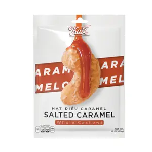 Hạt Điều Caramel, KaZ, Salted Caramel Whole Cashews, 1.02 oz (35g) - KAZORI