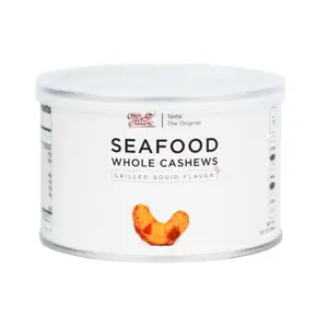 Hạt Điều Hải Sản, KaZ, Seafood Whole Cashews, Grilled Squid Flavor, 3.5 oz (100g) - KAZORI