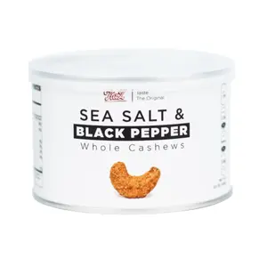 Hạt Điều Tiêu Đen & Muối Biển, KaZ, Sea Salt & Black Pepper Whole Cashews, 3.5 oz (100g) - KAZORI
