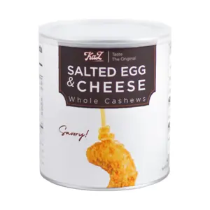 Hạt Điều Phô Mai Trứng Muối, KaZ, Salted Egg Yolk & Cheese Whole Cashews, 12 oz (340g) - KAZORI