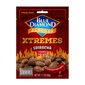 Hạnh Nhân Rang Vị Tương Ớt, Xtremes, Sriracha Flavored Almonds, Mild, 1.1 oz (30g) - BLUE DIAMOND ALMONDS