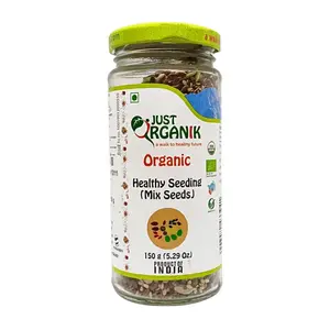 Hỗn Hợp Hạt Hữu Cơ, Organic Healthy Seeding, Mix Seeds, 5.29 oz (150g) - JUST ORGANIK