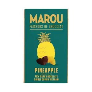 Dứa Phủ Socola Đen, Pineapple Coated in Dark Chocolate (100g) - MAROU