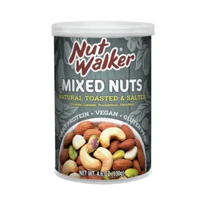 Hỗn Hợp Hạt Rang Muối, Mixed Nuts, Natural Toasted & Salted, 4.6 oz (130g) - NUT WALKER