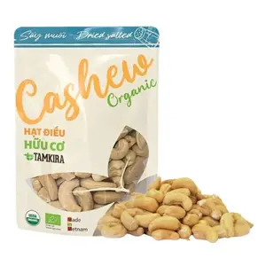 Hạt Điều Hữu Cơ Sấy Muối, Organic Cashew, Dried Salted (120g) - TAMKIRA