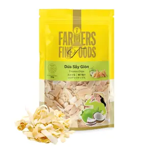 Dừa Sấy Giòn, Crispy Dried Coconut Chips (100g) - FARMERS FINE FOODS