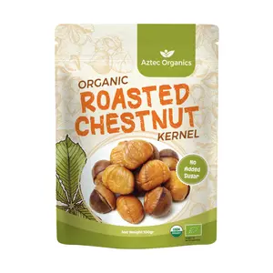 Hạt Dẻ Nướng Hữu Cơ, Organic Roasted Chestnut Kernel, No Added Sugar (100g) - AZTEC ORGANICS