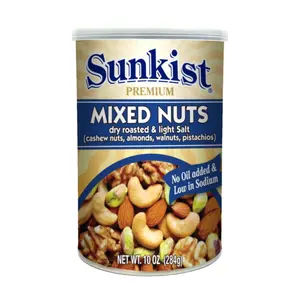 Hỗn Hợp Hạt Cao Cấp Rang Ít Muối, Premium Mixed Nuts, Dry Roasted & Light Salt, 10 oz (284g) - SUNKIST