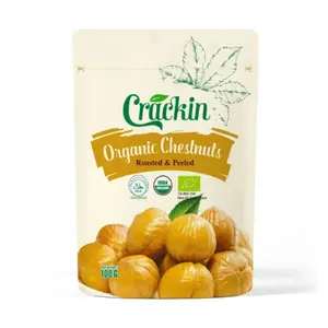 Hạt Dẻ Hữu Cơ Rang Tách Vỏ, Roasted & Peeled Organic Chestnuts (100g) - CRACKIN