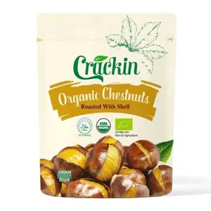 Hạt Dẻ Hữu Cơ Rang Nguyên Vỏ, Roasted with Shell Organic Chestnuts (200g) - CRACKIN