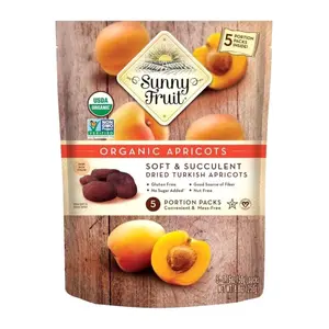 Mơ Khô Hữu Cơ, Organic Dried Turkish Apricots, 5 Gói, 5.3 oz (150g) - SUNNY FRUIT