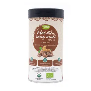 Hạt Điều Rang Muối Có Vỏ Lụa Hữu Cơ, Organic Salt Roasted Cashews with Skin (200g) - ANBIO