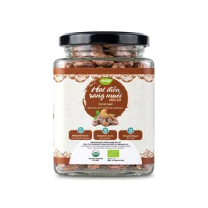 Hạt Điều Rang Muối Có Vỏ Lụa Hữu Cơ, Organic Salt Roasted Cashews with Skin (200g) - ANBIO