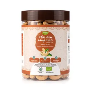 Hạt Điều Rang Muối Không Vỏ Lụa Hữu Cơ, Organic Salt Roasted Cashews (300g) - ANBIO