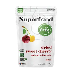 Anh Đào Sấy Dẻo, Superfood, Dried Sweet Cherry Pitted, Red & Yellow Mix, 3.52 oz (100g) - AREGI