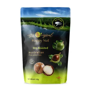 Hạt Macca Úc Rang, The Original Australian Macadamias, Dry Roasted (225g) - HAPPY NUT