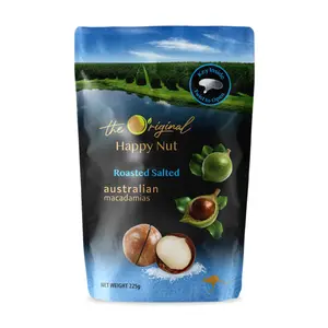 Hạt Macca Úc Rang Muối, The Original Australian Macadamias, Roasted Salted (225g) - HAPPY NUT