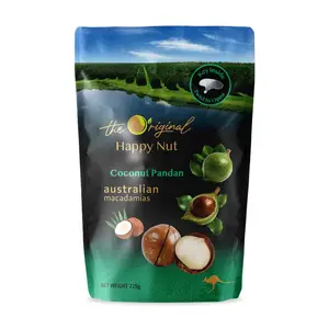 Hạt Macca Úc Hương Dừa Lá Dứa, The Original Australian Macadamias, Coconut Pandan (225g) - HAPPY NUT
