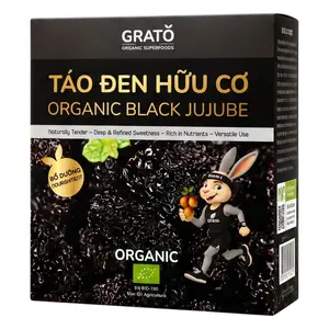 Táo Đen Hữu Cơ, Organic Black Jujube (500g) - GRATO