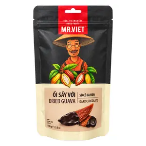 Ổi Sấy Với Socola Đen, Dried Guava with Dark Chocolate, 3.5 oz (100g) - MR. VIET