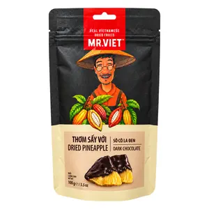 Thơm Sấy Với Socola Đen, Dried Pineapple with Dark Chocolate, 3.5 oz (100g) - MR. VIET