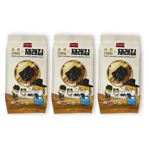 Rong Biển Ăn Liền Vị Truyền Thống, Crispy Sea Snack Korean Original, 3 Gói (12g) - OTTER MONG