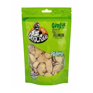 Gừng Lát Sấy, Dried Ginger Flakes (110g) - ONG CHA VA