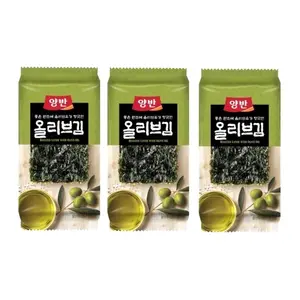 Rong Biển Sấy Vị Oliu & Hướng Dương, Seasoned Leaver, 3 Gói (15g) - YANGBAN