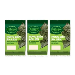Rong Biển Ăn Liền Vị Truyền Thống, Seaweed Crisps, Original, 3 Gói (12g) - BIBIGO