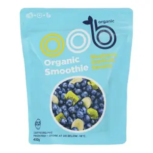Sinh Tố Trái Cây Hữu Cơ, Organic Smoothie Mix, Blueberry, Kiwi, Banana (450g) - OOB