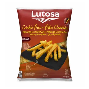 Khoai Tây Đông Lạnh Gợn Sóng, Crinkle Cut Fries (750g) - LUTOSA