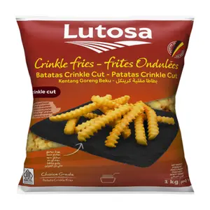 Khoai Tây Đông Lạnh Gợn Sóng, Crinkle Cut Fries (1kg) - LUTOSA